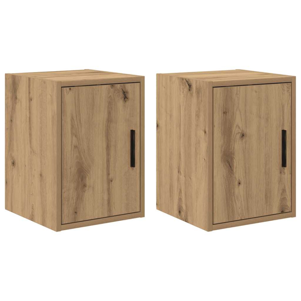 vidaXL Garage Wall Cabinets 2 pcs Artisan Oak Engineered Wood cabinet
