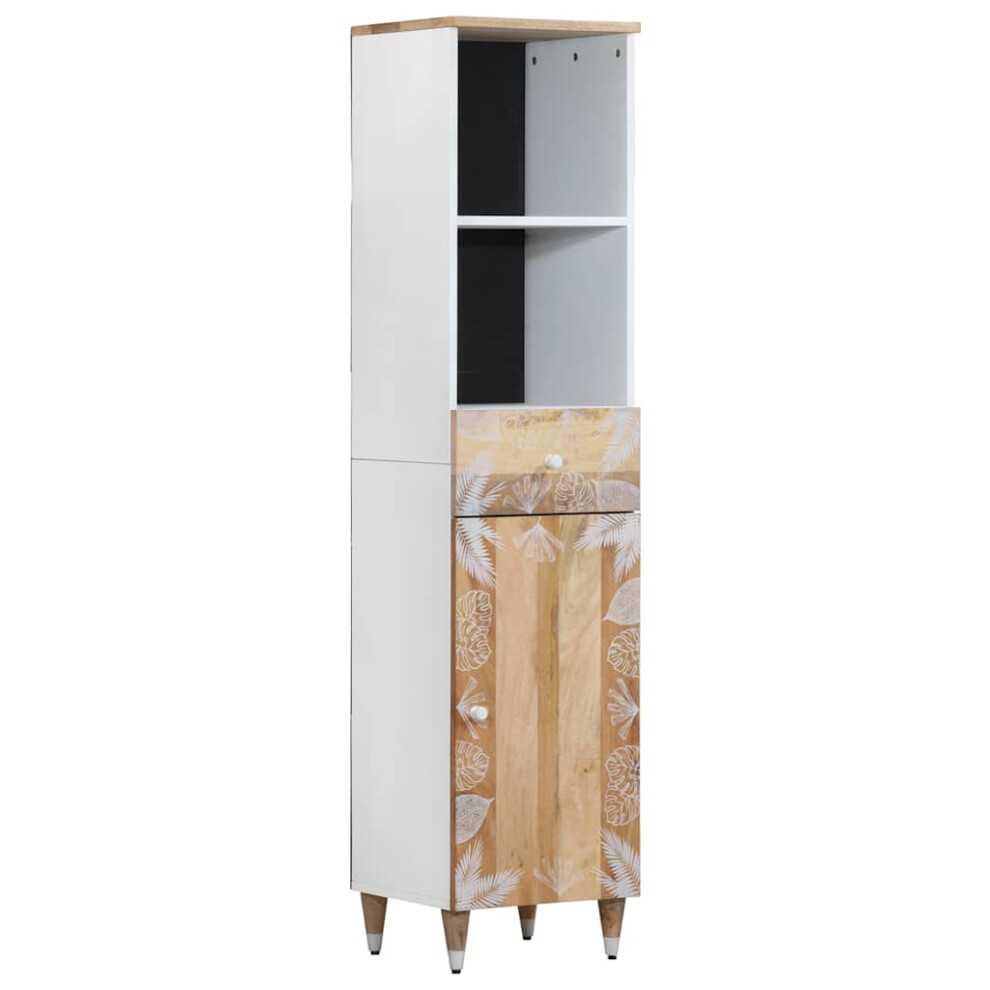 Vidaxl Bathroom Cabinet 38X33.5x160 Cm Solid Wood Mango