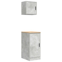 vidaXL Garage Cabinets 2 pcs Concrete Grey Engineered Wood cabinet