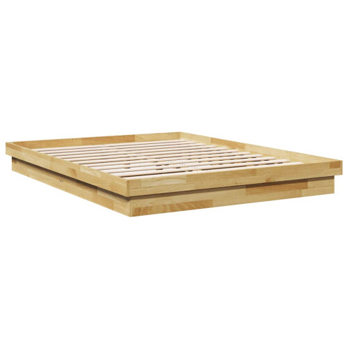 VidaXL vidaXL Bed Frame without Mattress 150x200 cm King Size Solid Wood Oak 2