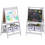 AIYAPLAY Kids Easel with Paper Roll, Blackboard, Whiteboard, Storage, Grey 1