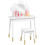 AIYAPLAY Kids Dressing Table with Mirror and Stool, Drawer, Cloud Design 1