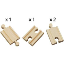 Brio World 33333-4-dln mini prm drhy | Univerzln nstavec dreven vlakov soupravy | Ideln pro deti od 3 let | Kompatibiln s hrackami Brio
