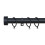 (Matte Black, 70cm - 120cm) Stud End Metal Extendable Curtain Pole (25/28mm) 1