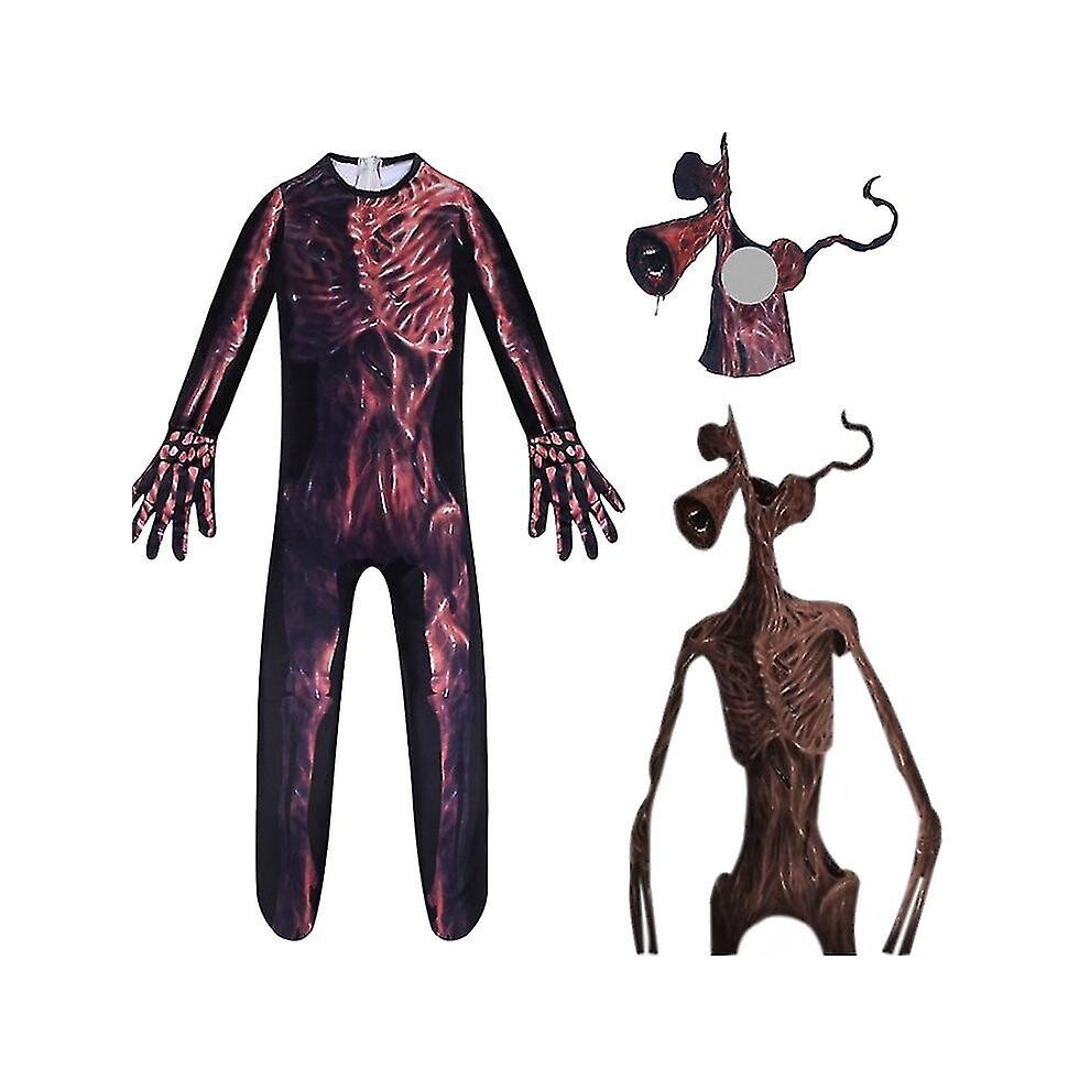 (Costume-mask, 120cm) Kids Siren Head Cosplay Costume With Mask