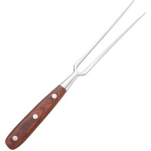 Meat Fork, Large Meat Fork With Stainless Steel Wooden Handle, 15 Cm Blade Length, Grill Fork For