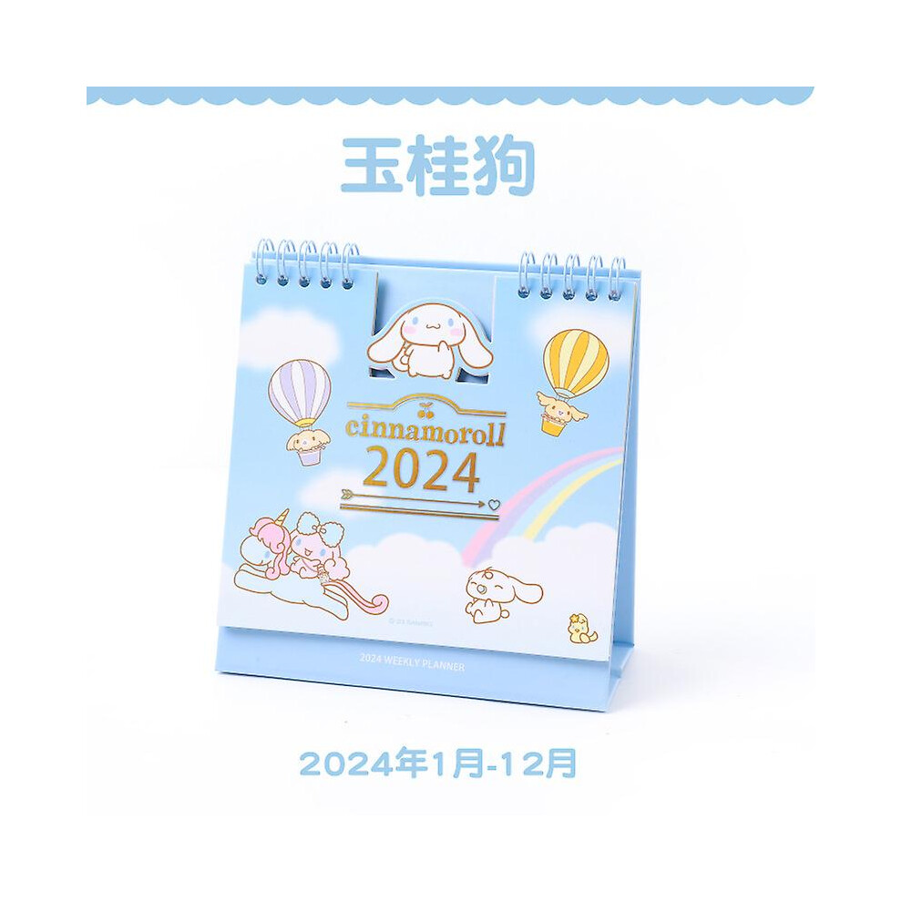 (C) 2024 New Sanrio Calendar Kawaii Anime Pochacco Kuromi 3d Calendar Cute Cartoon Cinnamoroll Hello Kitty Calendar Stationery-image-OPC-PFW88M9-NEW