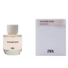 ZARA Woman Wonder Rose EDT 90ml Fruity Floral with Peach, Jasmine, Vanilla & Coconut