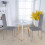 Living And Home (Grey) Set of 6 PU Leather Dining Chairs Kitchen Chairs 4