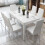Living And Home (White) Set of 6 PU Leather Dining Chairs Kitchen Chairs 3