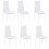 Living And Home (White) Set of 6 PU Leather Dining Chairs Kitchen Chairs 5