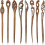 8 Pieces Wooden Hair Sticks Japanese Hair Chopstick 1