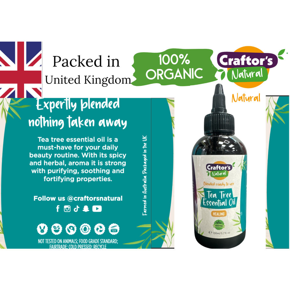 Craftor's Natural Tea Tree Essentials Oil Healing Ready To Use 150 Ml