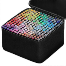 (36pcs) Alcohol Felt Pen Set - 30/40/60/80 Color Markers - Dual Brush - Manga Sketching Art School Supplies