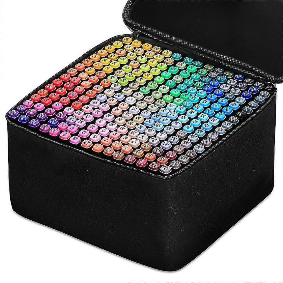 (36pcs) Alcohol Felt Pen Set - 30/40/60/80 Color Markers - Dual Brush - Manga Sketching Art School Supplies