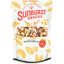 Sunburst Snacks Dry Roasted and Sea Salted Classic Nut Mix, Non GMO & No Added Oils, Recyclable & Resealable Pouch, 1kg