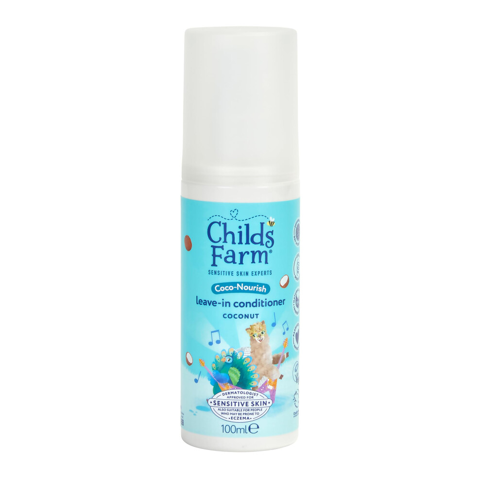 Coco-Nourish Leave-in Conditioner Hair Spray, Define Curls, Smooth, Styling Protector, Coconut, Kids, 100ml