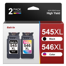545 546 Ink Cartridges XL Replacement for Canon Ink Cartridges 545 and 546 PG-545 CL-546 XL Ink Black and Colour for Pixma TS3150 MG3050 MG2550S