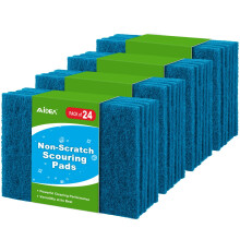 AIDEA Non-Scratch Scouring Pads Dish Scrubber Pads for Household and Kitchen Multipurpose Scour Pads for Cleaning 24 Pack 5.5in*3.5in