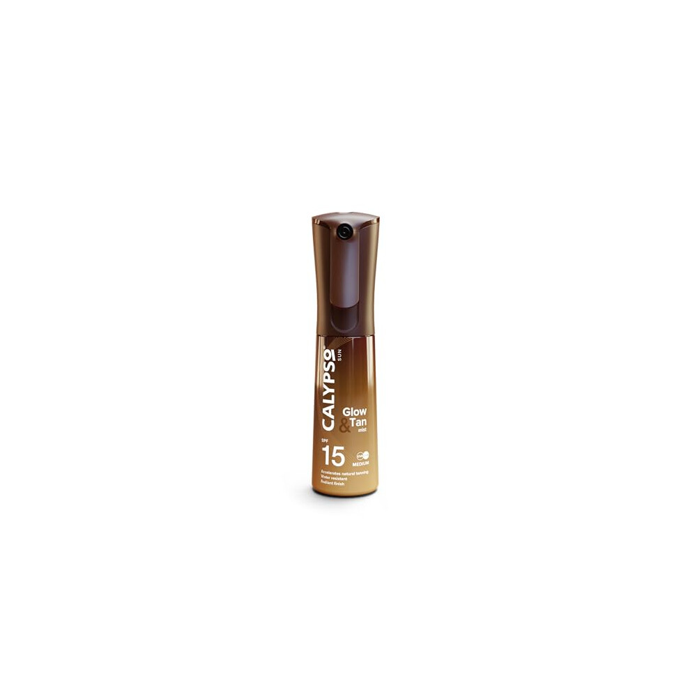 Glow and Tan Mist SPF 15, Bronzing Tan Enhancing Oil with Accelerator, Water Resistant, Sun Spray, Medium UVA & UVB Protection, 100ml
