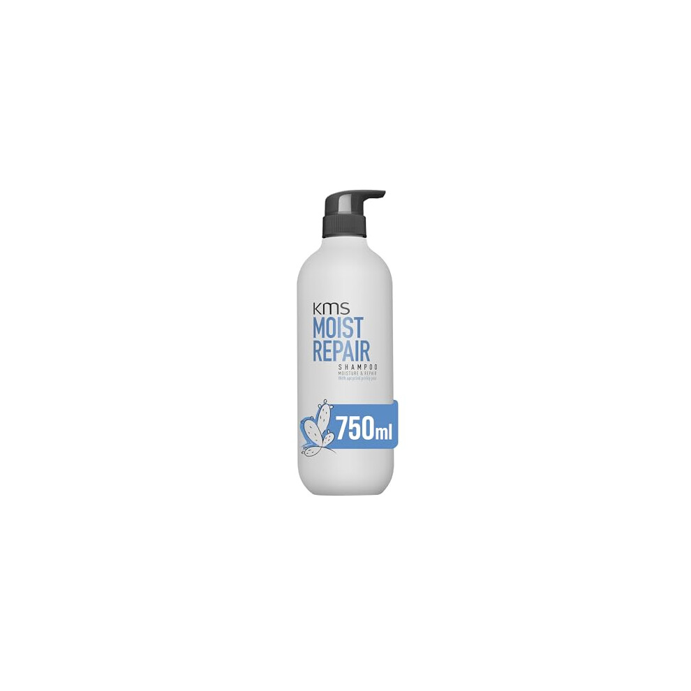 Kms Moistrepair Shampoo For Dry, Damaged Hair, 750Ml, Repair, Moisturize, Protect, With Upcycled Prickly Pear, Vegan Formula
