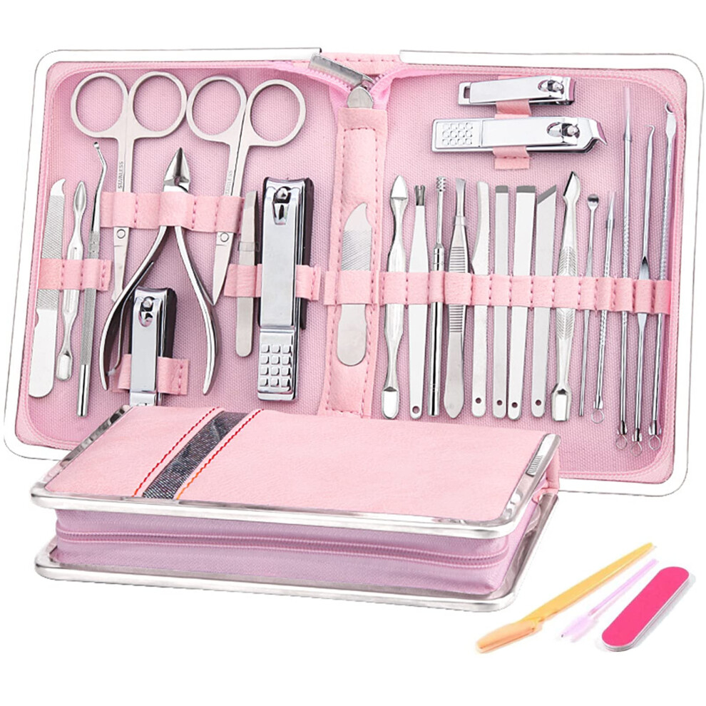 Manicure Set Nail Set Nail Clipper Kit for Women/Men，Manicure & Pedicure Sets 29pcs Nail Clipper Set Professional Stainless Steel Pedicure Set