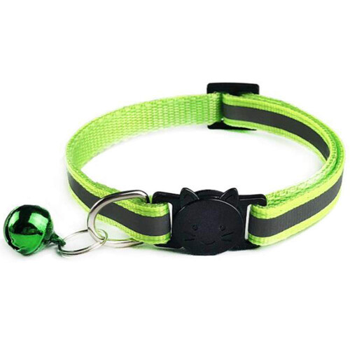 12-Pack Reflective Cat Collars with Quick-Release Buckle, Bell, Adjustable 19-32cm, Multi-Colored 1