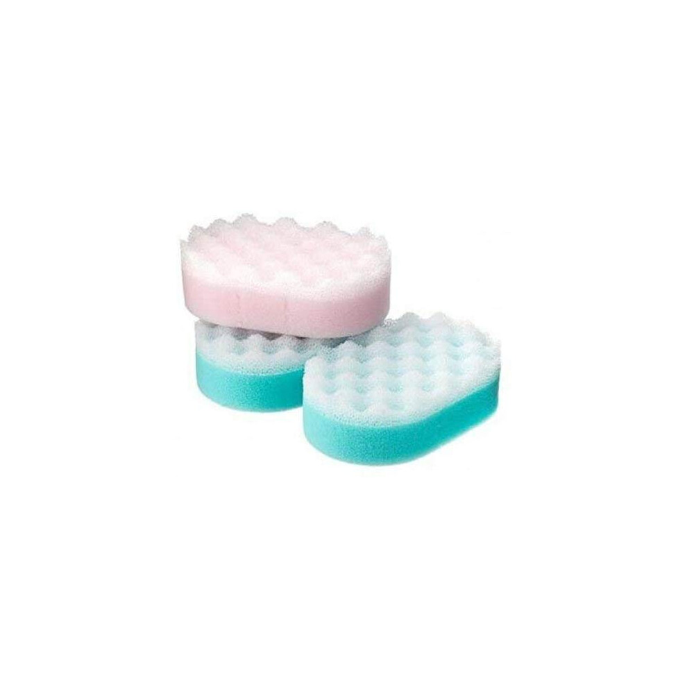Baytrade 12 X Bath Sponge For Adults - Exfoliating Body Shower Scrubber For Men Women Kids Children - One Smooth Side - One Rough Side To Exfoliate (12)