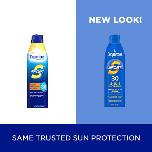 Coppertone Sport Solskyddsspray SPF 30, Vattenresistent 5.5 Oz 1