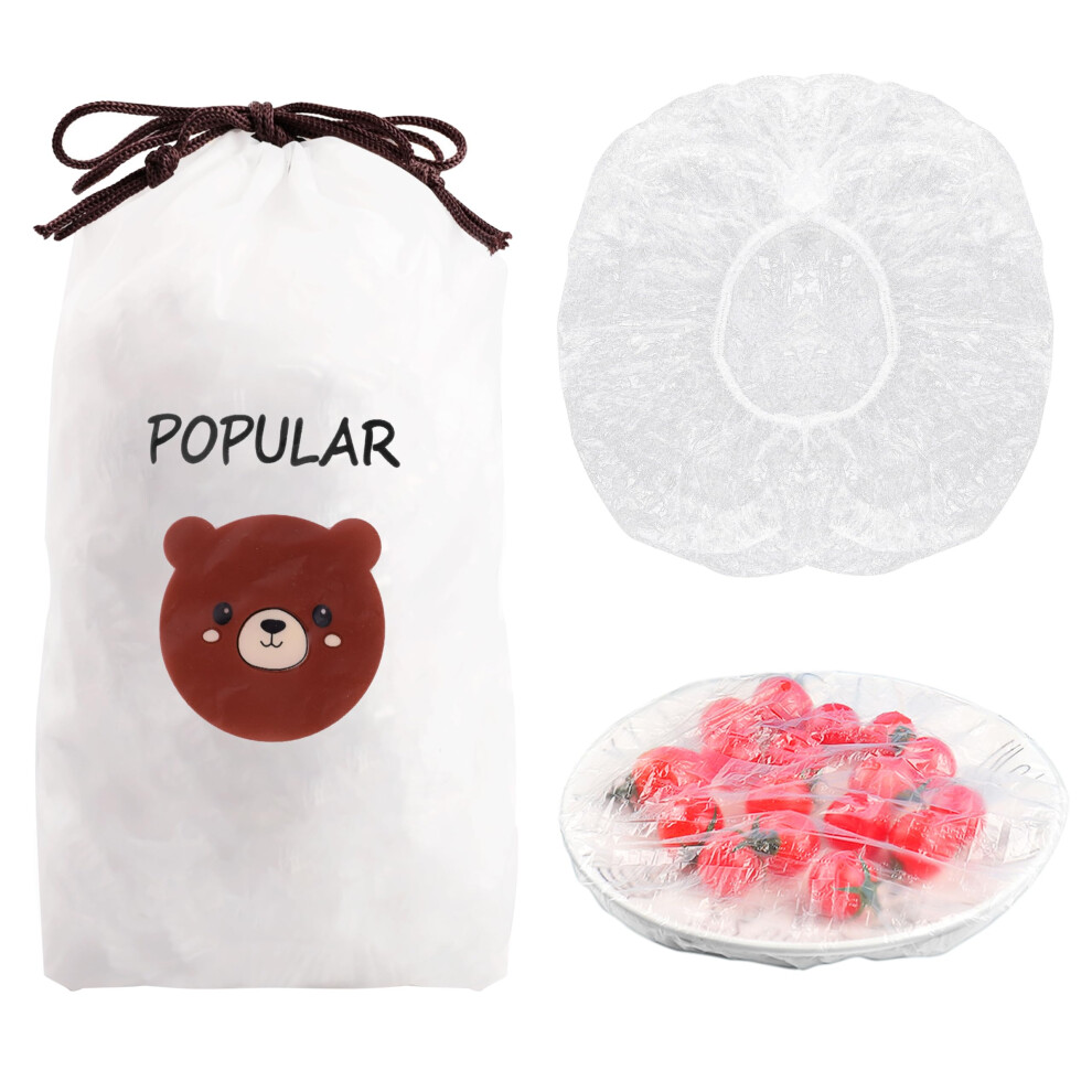 100 Pcs Fresh Keeping Bags Plastic Cling Film Food Storage Covers for Fruit Preservation and Food Storage