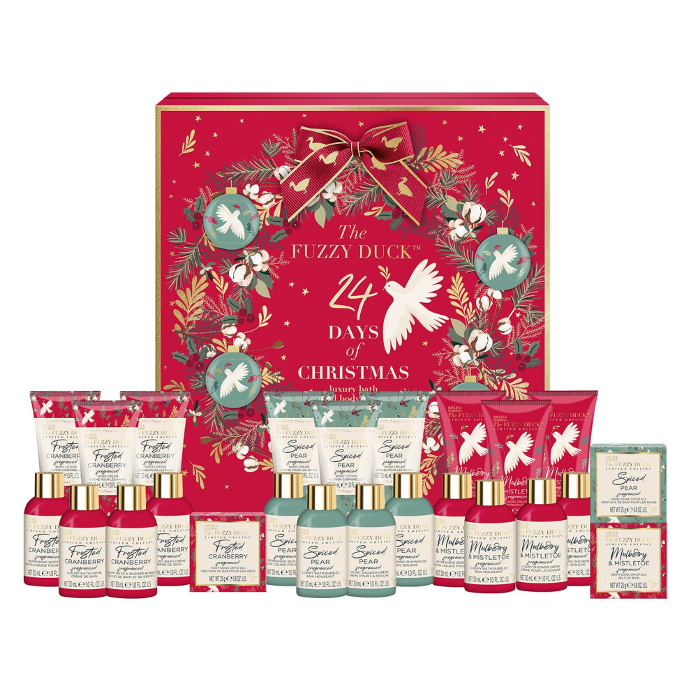 The Fuzzy Duck Winter Wonderland Luxury Advent Calendar Gift Set - Vegan Friendly (Pack of 1)