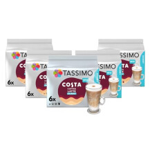 Costa Skinny Latte Coffee Pods (Pack of 5, Total 60 Pods, 30 Servings)
