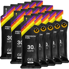 Precision Fuel 30 Energy Gels - Mild, Neutral Flavour Running Gels for Endurance Athletes, 30g Carbohydrate, Easy-to-Digest, Perfect for Running &