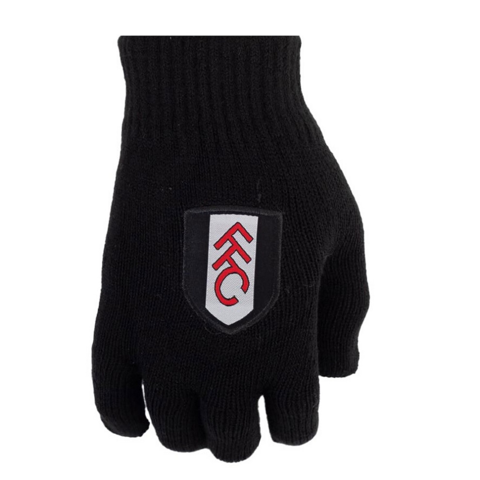Fulham FC Childrens/Kids Knitted Gloves