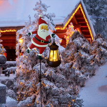 (Solar lights) Santa Claus Solar LED Garden Lights - Waterproof, Adjustable Height