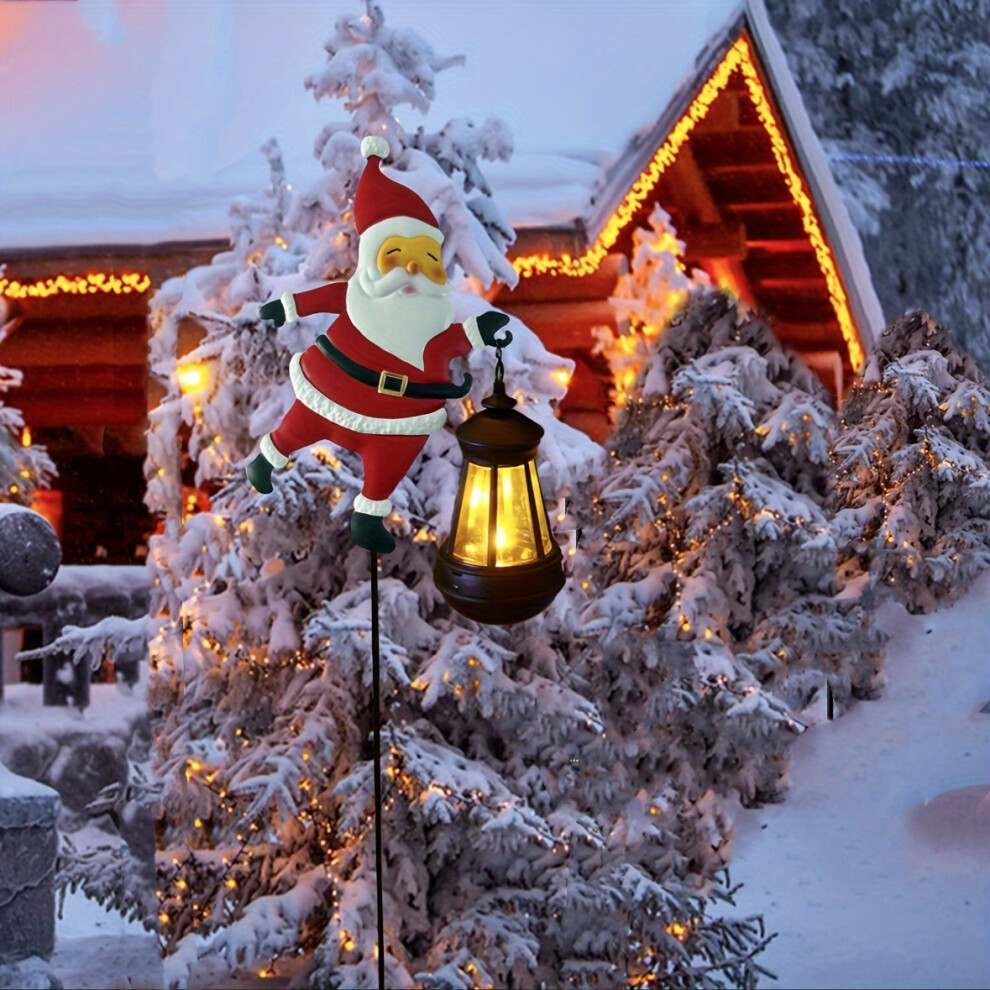 Srj Star (Solar Lights) Santa Claus Solar Led Garden Lights - Waterproof, Adjustable Height