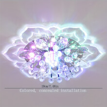 (Multicolor, Concealed) Modern Crystal Petal LED Ceiling Light for Hallway, Corridor, Stairs, Villa, Gallery Kitchen and Coffee Bar