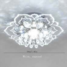 (White Light, Surface mounted) Modern Crystal Petal LED Ceiling Light for Hallway, Corridor, Stairs, Villa, Gallery Kitchen and Coffee Bar