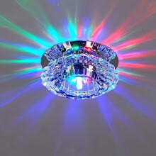 (B) Modern LED Ceiling Light Fixture, Semi Flush Mount Metal Acrylic Square Ceiling Lamp
