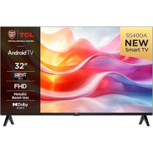 TCL 32S5400AFK 32-inch Television, HDR, FHD, Smart TV Powered by Android TV, Bezeless design