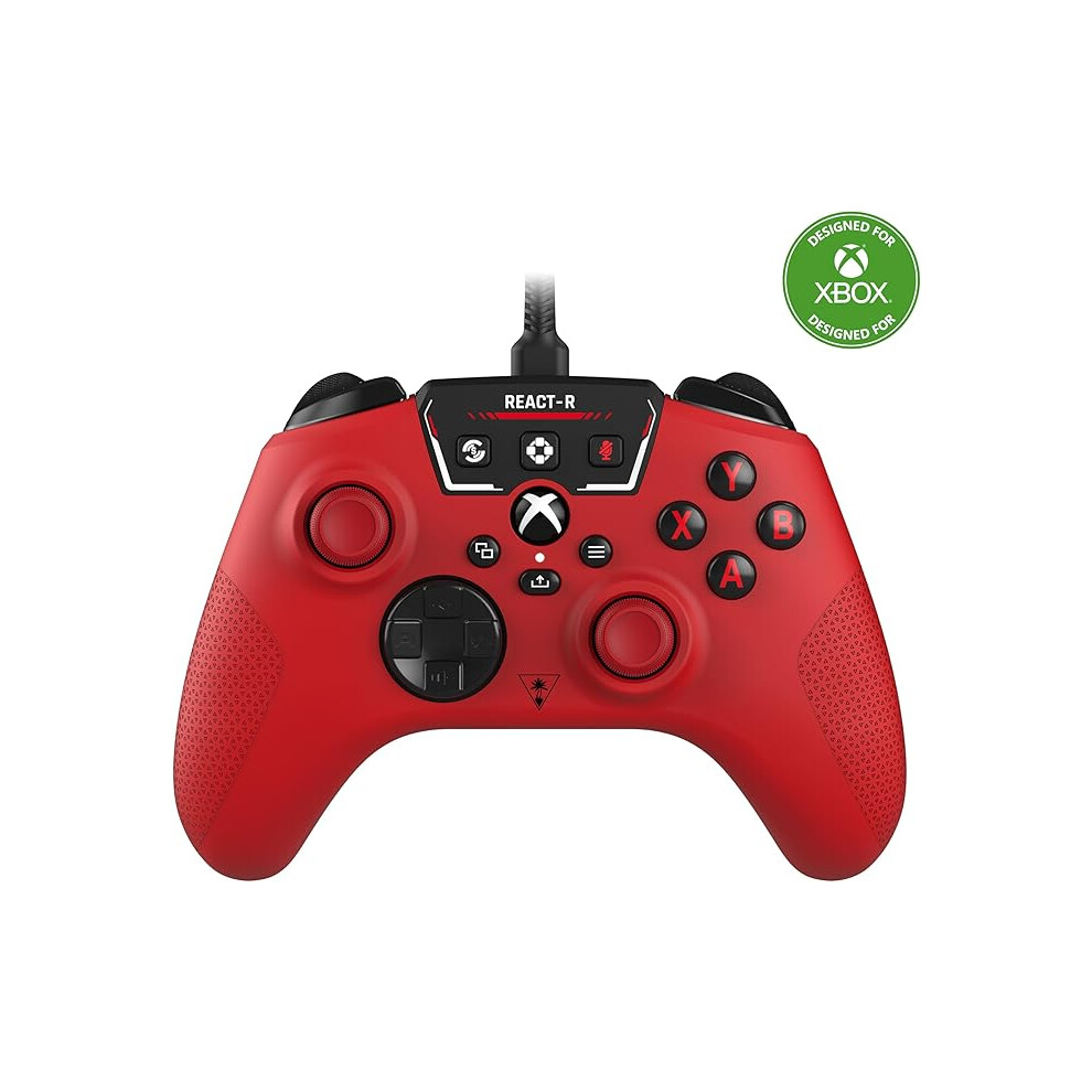 Turtle Beach React-R Red Wired Gaming Controller With Audio Controls