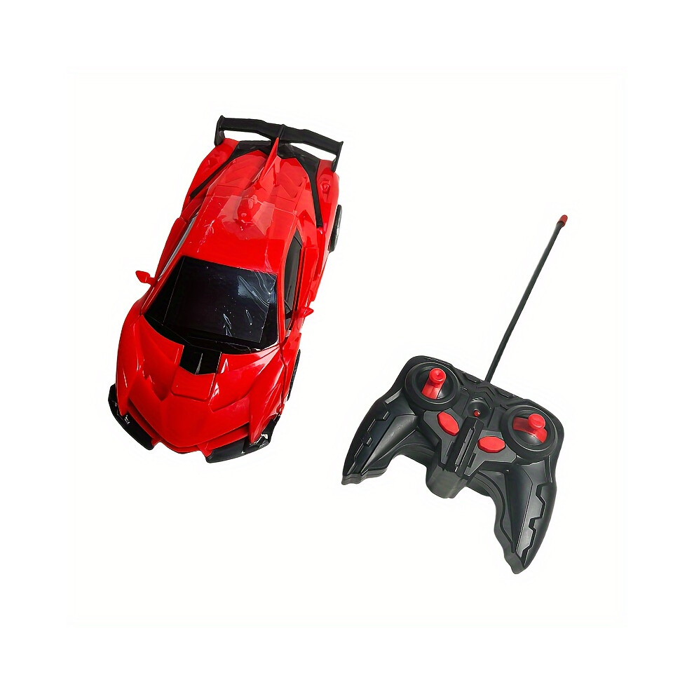 Mdsrjone (Lamborghini ) Transforming Rc Robot Police Car Toy - One-Click Transformation, Remote Control Red