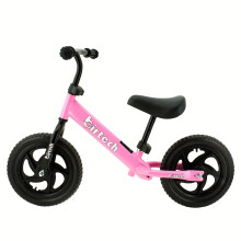 (Pink) Balance Bike for Kids Toddlers 12 inch No Pedal Training Bicycle Lightweight Carbon Steel Frame