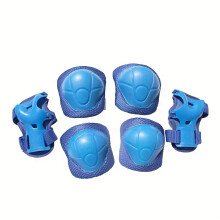 (Dark Blue) 6pcs Youngsters' Safety Gear Set - Knee, Hand & Elbow Pads for Skateboarding and Balance Biking