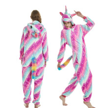 (Star-spangled sky, 130 height120-130cm) Winter Animal Wolf Onesie Kids Kigurumi Pajamas Unicorn Sleepwear For Women Pyjamas