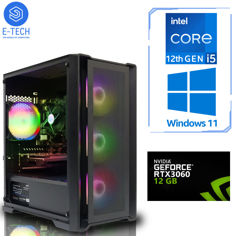 Gaming PC Intel i5 12400F 32GB DDR4 12GB RTX 3060 1TB M.2 Windows 11-image-OPC-PFW8S7W-NEW