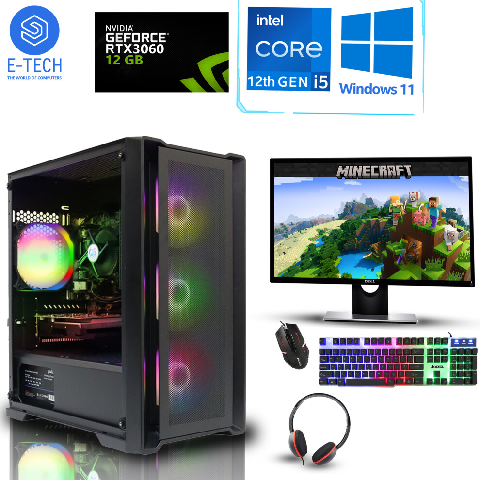 Gaming PC Bundle Intel i5 12400F 32GB DDR4 12GB RTX 3060 1TB M.2 Win11-image-OPC-PFW8SBK-NEW