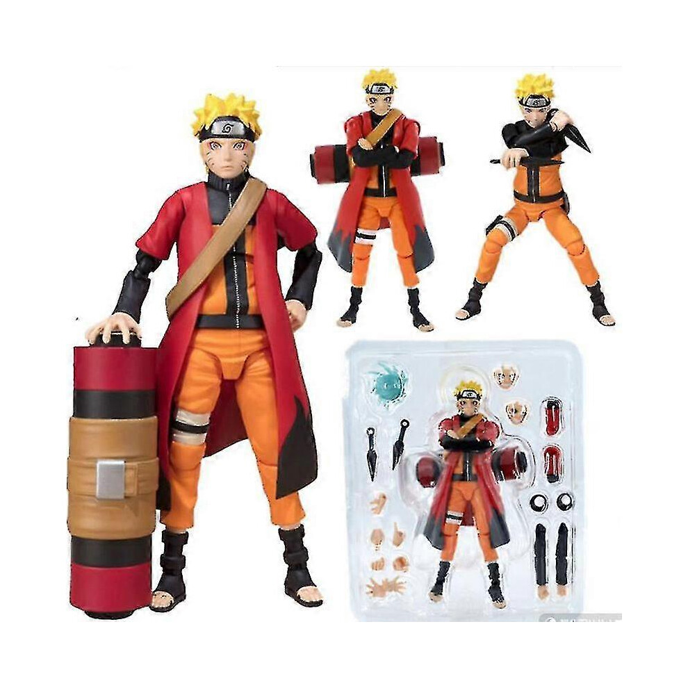1 Set Anime Uzumaki Naruto Action Figure Face Change Figurine Movable Joints Cool Toy-image