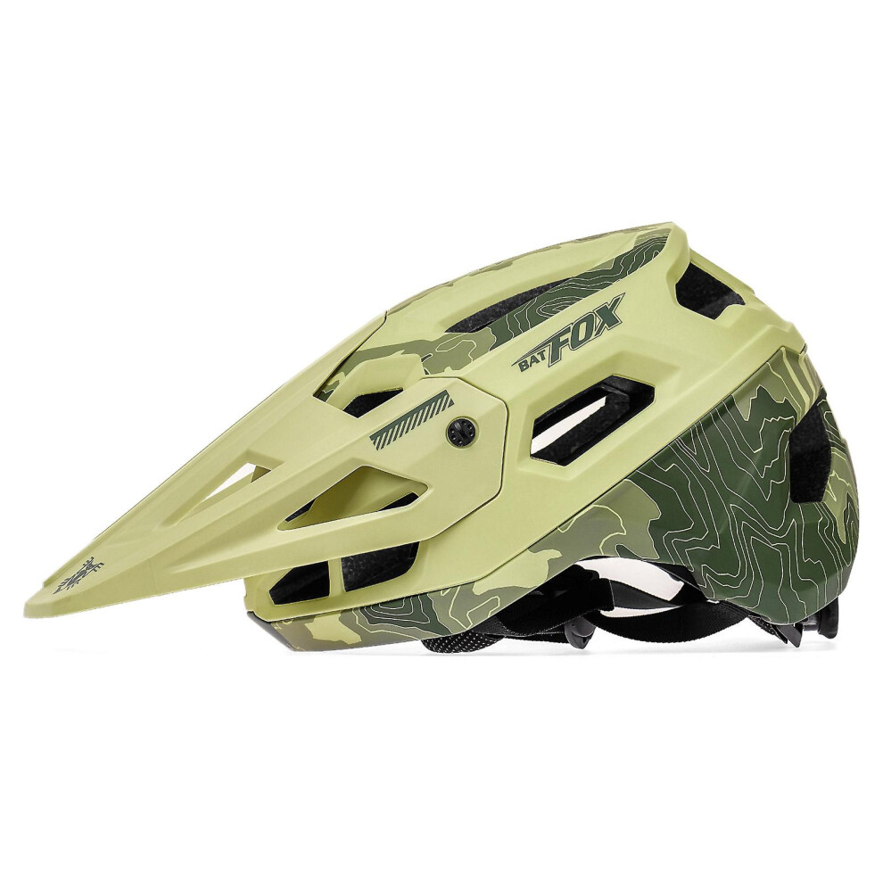 (L, PaleGreen) BATFOX Mountain Bike Helmet LA302 MTB Sports Cycling Bicycle Helmet for Adults Youth Men Women (56-60cm, 11 colors)-image-OPC-PFW8SPH-NEW