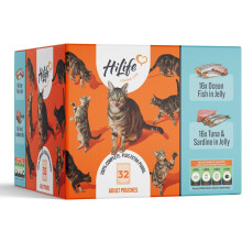 HILIFE Its Only Natural Cat Pouch Multipack The Big Fishy One In Jelly 32x70g